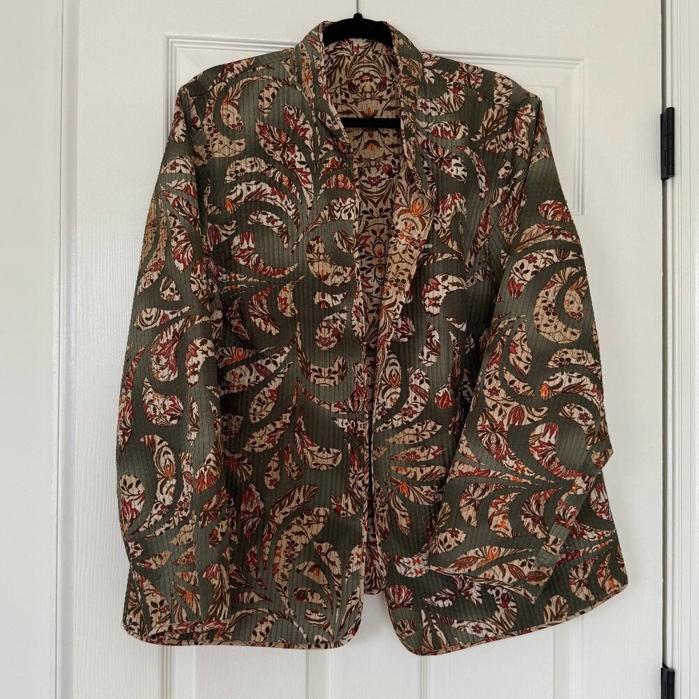 vintage reversible quilted jacket (plus size)